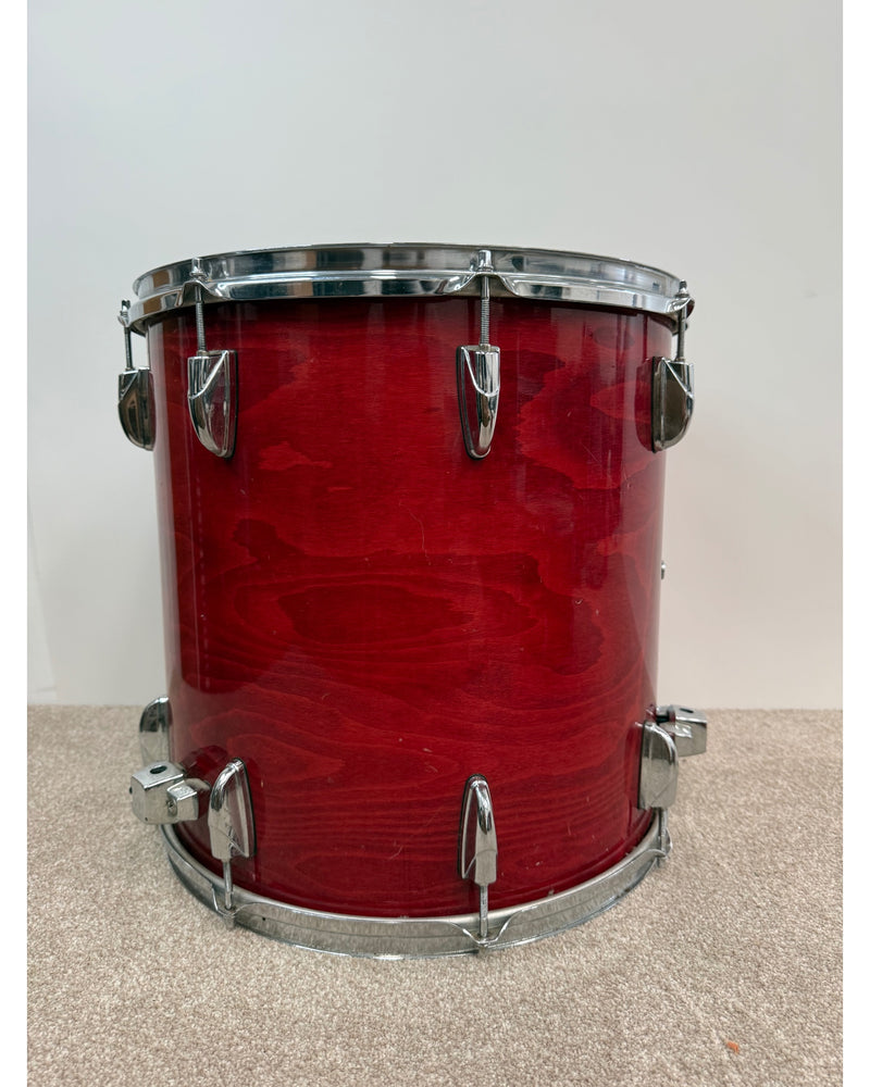Yamaha Beech Custom Floor Tom 1990s - Acoustic Drum - Cherry - Fair w/ legs - image 2
