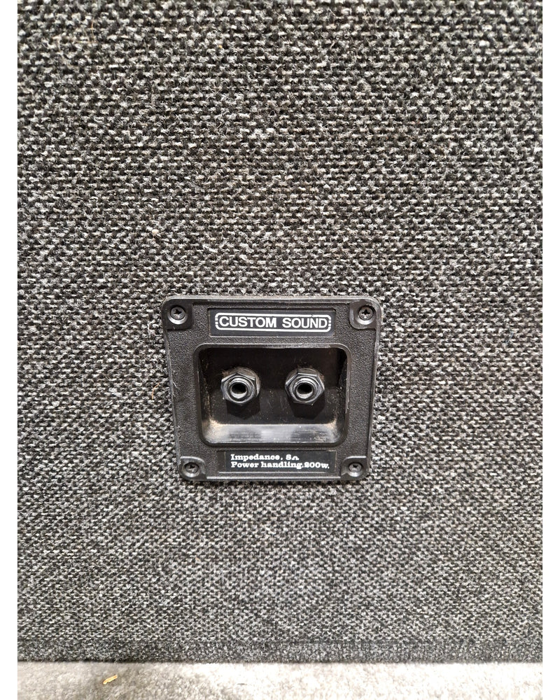 Custom Sound CS175 - PA Speakers - Pair - Black with Red Grille - Excellent - Image 4