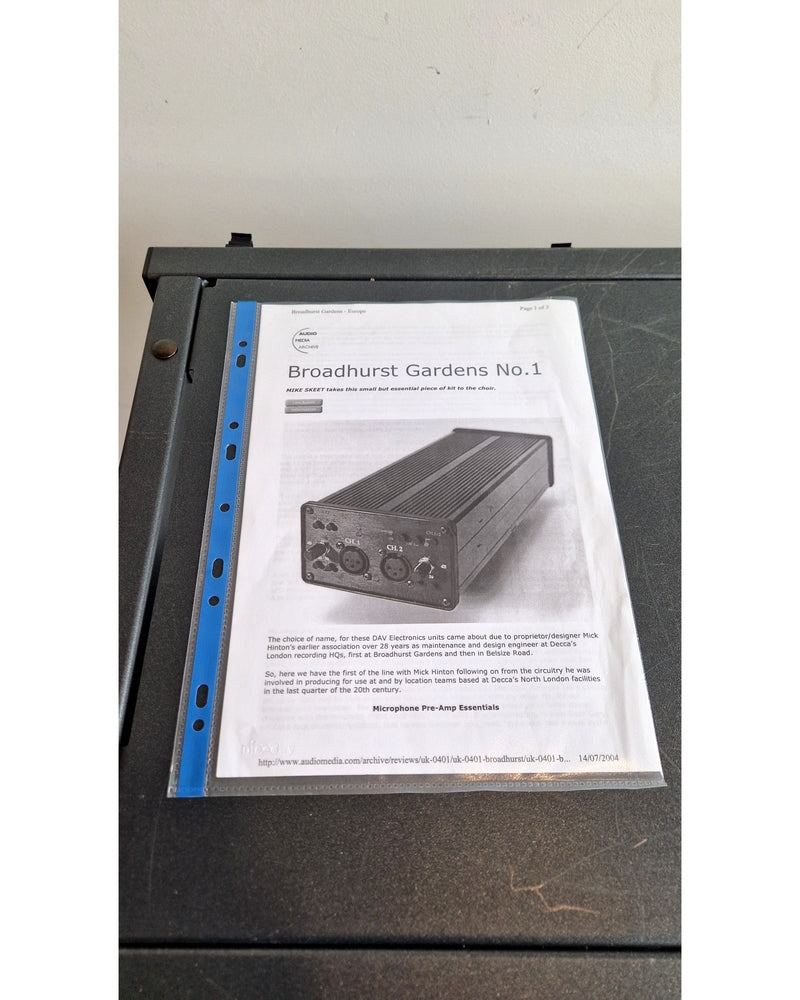 DAV Electronics Broadhurst Gardens BG1 - Pre-Amplifier - Excellent w/ Manuals - Image 2