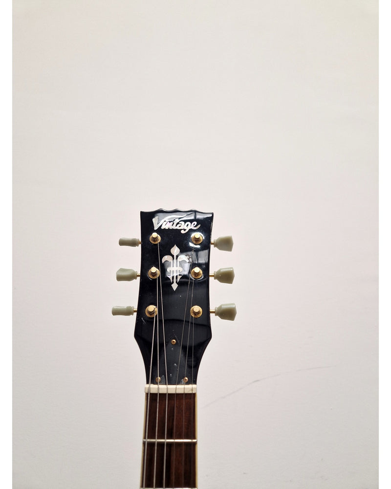 Vintage Reissued V100TSB Tobacco Sunburst Electric Guitar - Classic Design - Good - Image 7