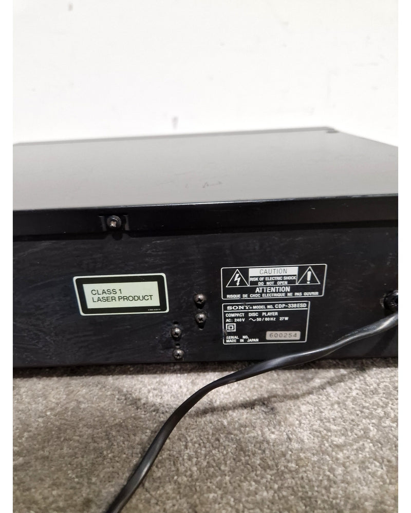 Sony CDP-338ESD - CD Player - Black - Excellent - Image 3