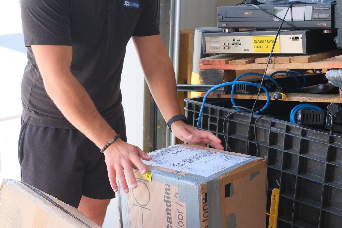 Booking in a delivery at the warehouse door