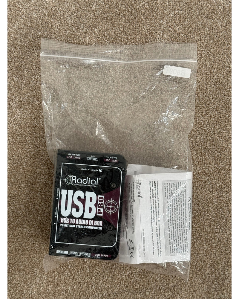 Radial USB Pro - Audio Interface - Black - Like New w/ Manuals - image 7