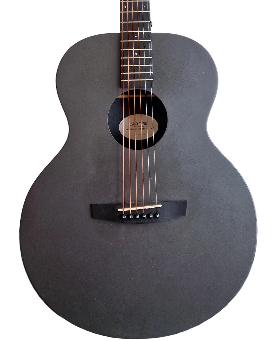 Enya EA-XO-BLK Black Acoustic Guitar - Premium Sound Quality - Excellent w/ Soft Case - Refurbished