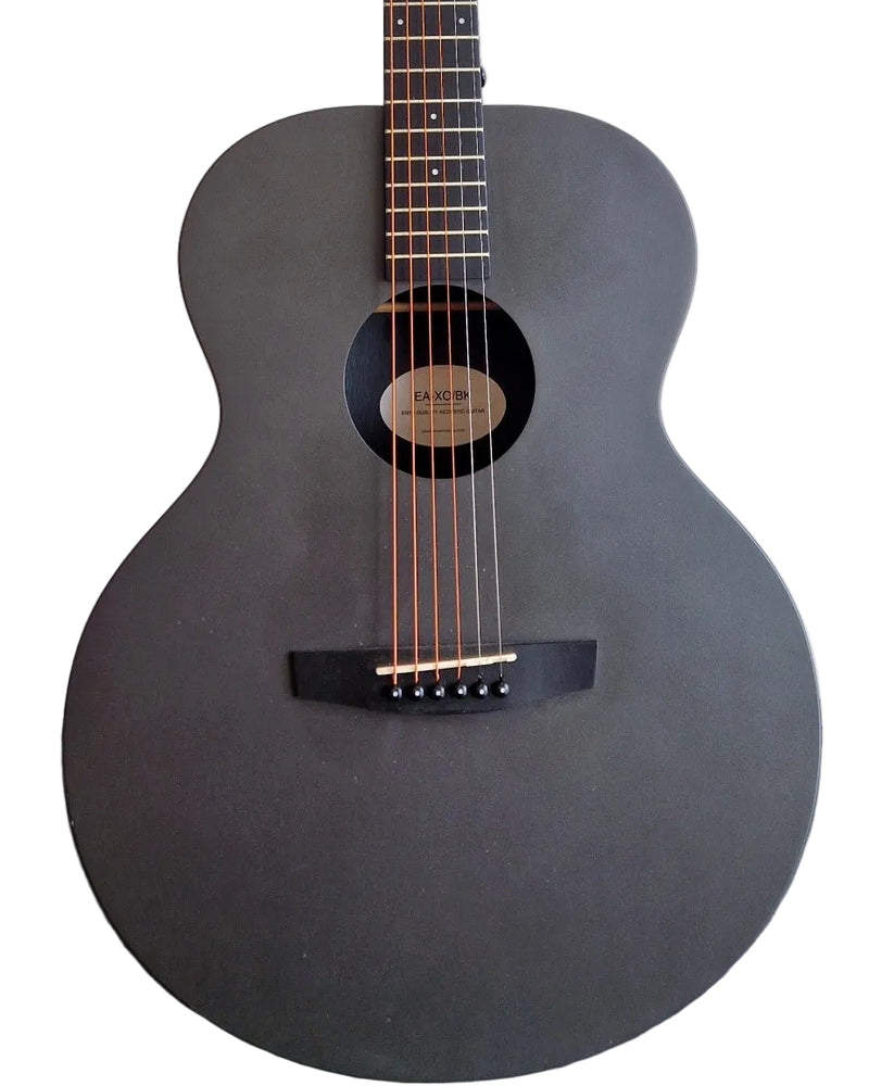 Enya EA-XO-BLK Black Acoustic Guitar - Premium Sound Quality - Excellent w/ Soft Case - Refurbished - Image 1