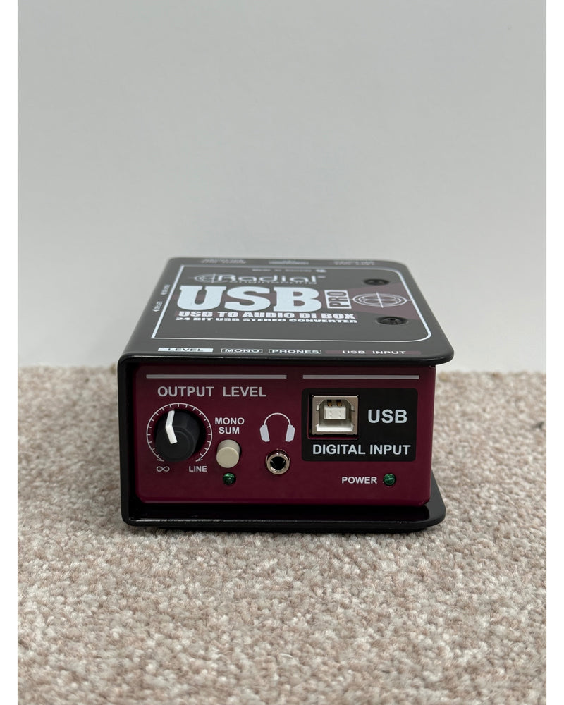 Radial USB Pro - Audio Interface - Black - Like New w/ Manuals - image 3