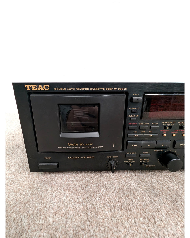 TEAC W-6000R - Cassette Deck - Black - Very Good w/ Remote Controller - image 4