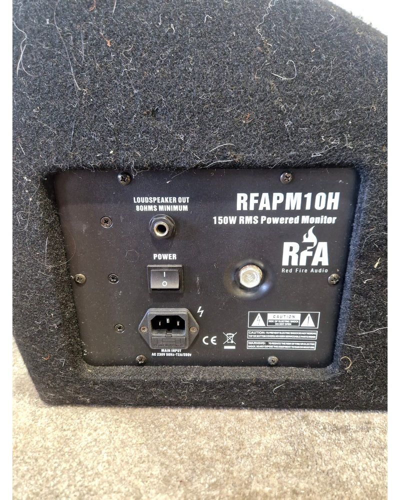 RFA-PM10H Red Fire Audio - 150W Powered Wedge Stage Monitor - Black - Excellent w/ Original Box - Image 5