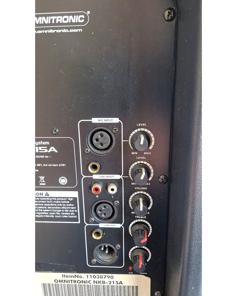 Omnitronic NKB-215A - Single PA Speaker - 2-Way System - Spares or Repair - Image 11