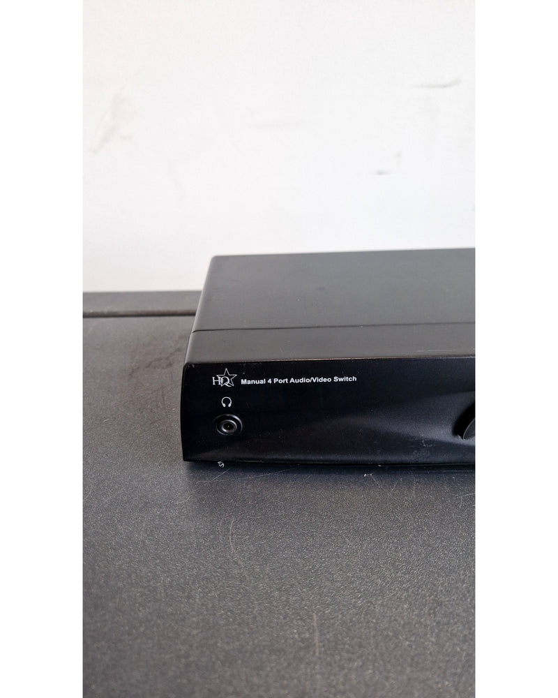 HQ Manual 4 Port Audio/Video Switch - Switcher - Black - Good - Image 5
