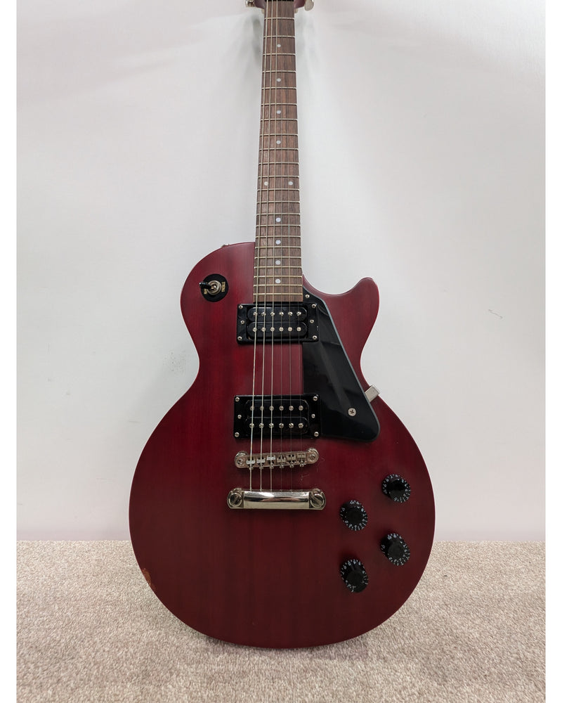 Epiphone Les Paul Studio - Electric Guitar - Satin Cherry Red - Good w/ Hard Case & Manuals - image 2