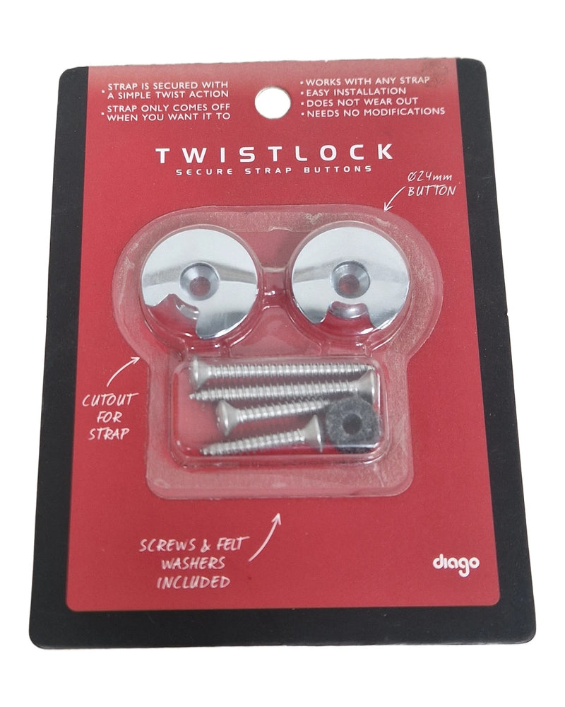 Diago TWISTLOCK (CHROME) - Guitar Accessories - Like New w/ Original Box - image 1