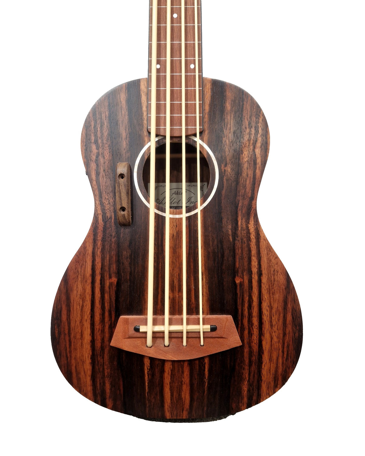 AKLOT Electric Acoustic Bass Ukulele - Bass Guitars - Excellent w/ Soft Case