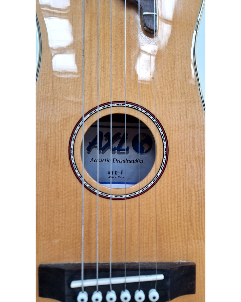 AXL ATR-1 - Acoustic Guitar - Natural – Acoustic Guitar - Excellent w/ Soft Case - Image 3