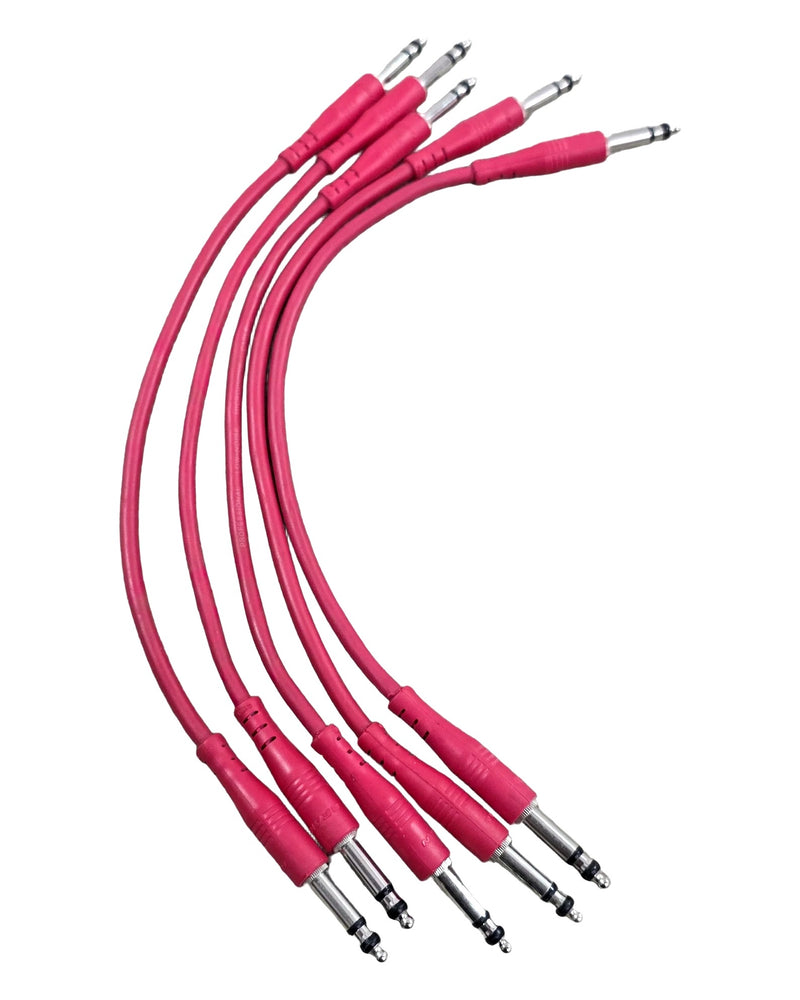 5 Pack Patch Cables - Audio Cable - Red - Excellent - image 1