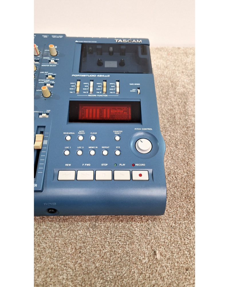 Tascam 424MkIII - Recorder - Blue - Very Good w/ Power Supply & Manuals - image 14