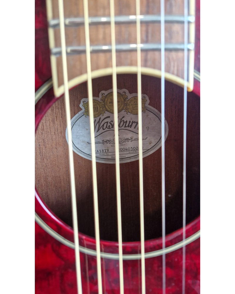 Washburn EA18TR Electro-Acoustic Guitar Red - Cutaway Design - Excellent - Refurbished - Image 10