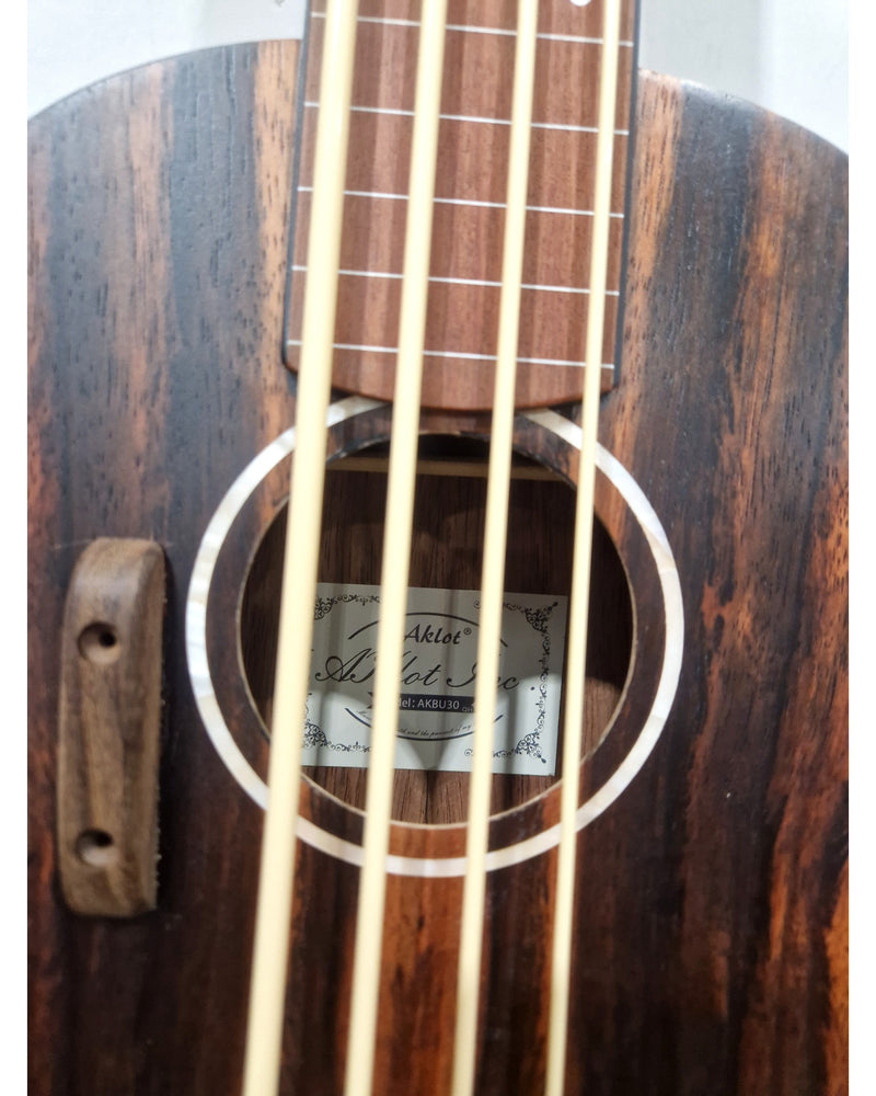 AKLOT Electric Acoustic Bass Ukulele - Bass Guitars - Excellent w/ Soft Case - Image 16
