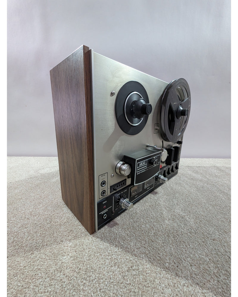 Akai 4000DS - Reel to Reel Tape Player - Silver/Black/Wood - Good w/ Manuals - image 2