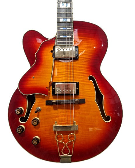 Ibanez AF155-AWB - Electric Guitar - Left-Handed - Sunburst - Excellent w/ Hard Case