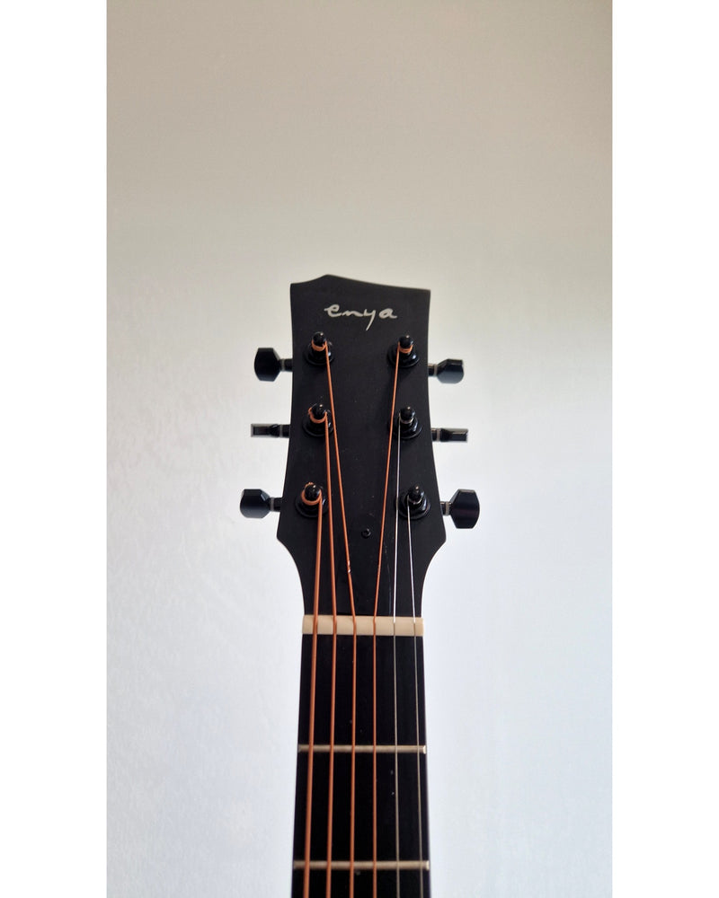 Enya EA-XO-BLK Black Acoustic Guitar - Premium Sound Quality - Excellent w/ Soft Case - Refurbished - Image 18