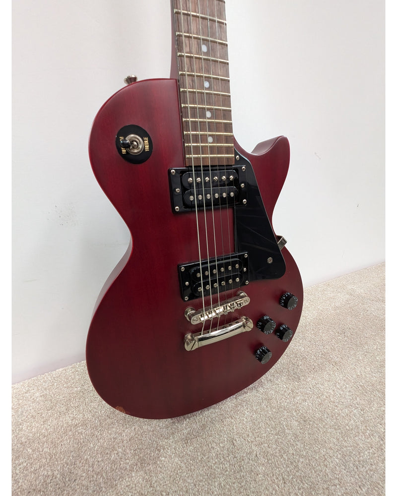Epiphone Les Paul Studio - Electric Guitar - Satin Cherry Red - Good w/ Hard Case & Manuals - image 5