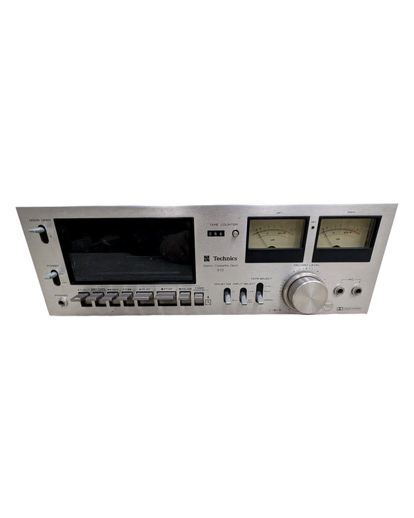 Technics RS-615US - Cassette Deck - Silver/Wood - Fair w/ Original Box & Manuals