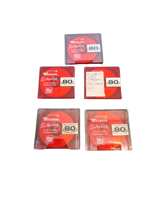 T Audio Traxdata Md 80 - Red X 5 – Minidisc - Excellent - Image 2