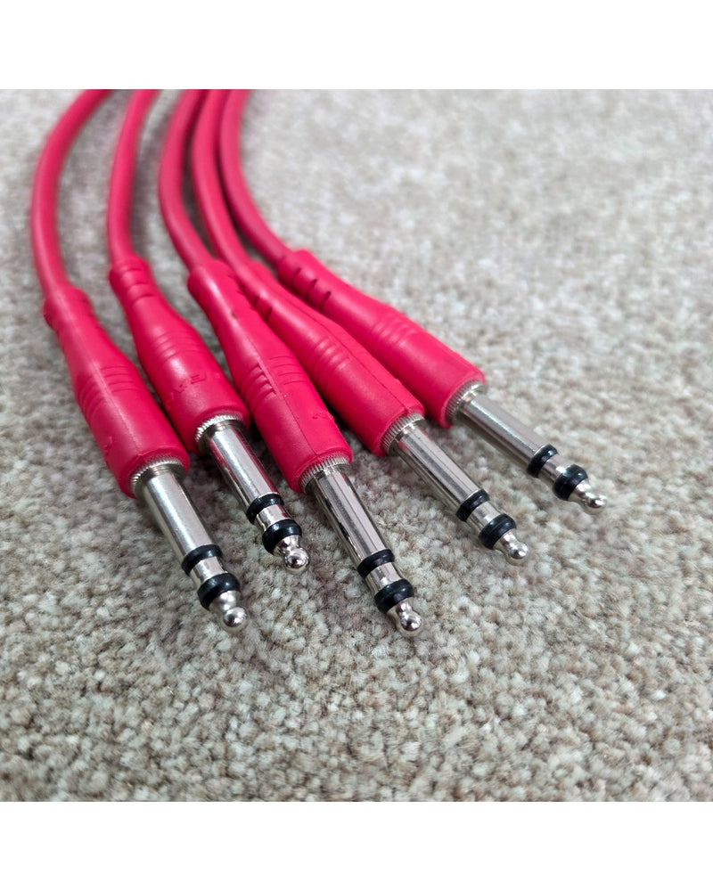 5 Pack Patch Cables - Audio Cable - Red - Excellent - image 3