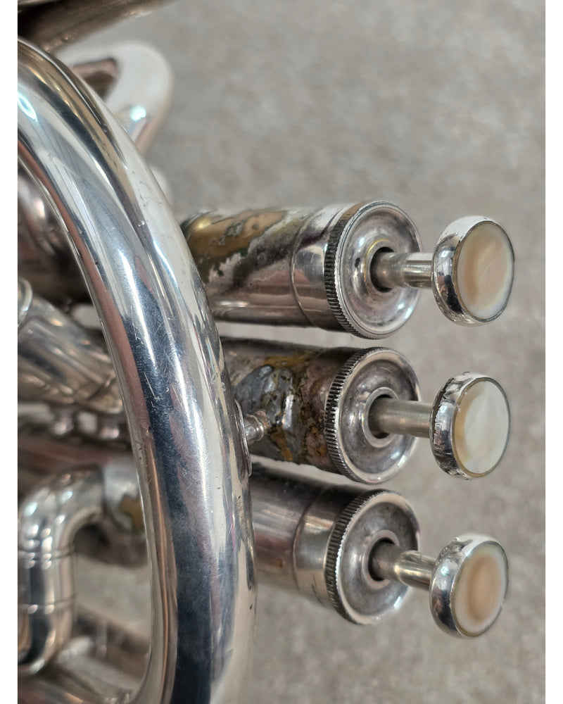 Besson Tenor Horn BE950 - Brass Instruments - Silver - Fair w/ Hard Case - image 6
