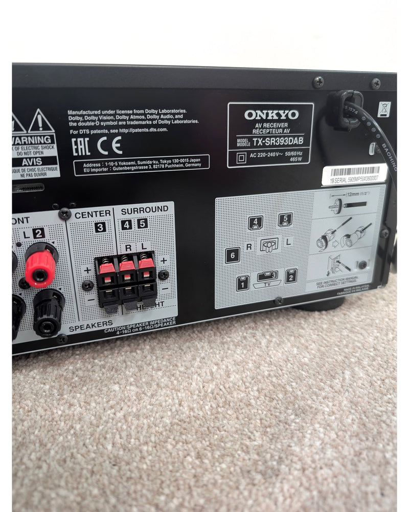Onkyo TX-SR393DAB - Receiver - Very Good w/ remote_control - image 8