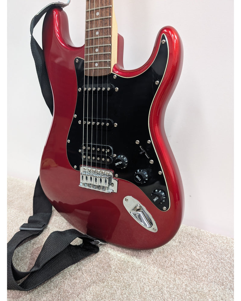 Squier Squier Affinity Series HSS Stratocaster - Electric Guitar - Red - Excellent w/ Soft Case - image 2