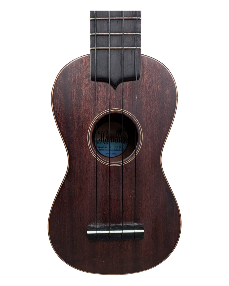 Hamano Ukulele - Ukulele - Natural Brown - Good w/ Soft Case - image 1