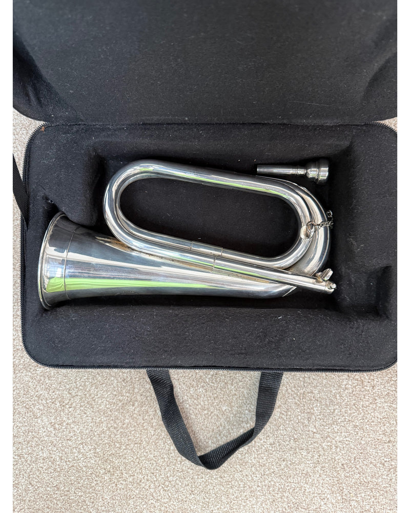 John Packer Bb Bugle - Brass Instruments - Silver - Fair w/ Hard Case - image 12