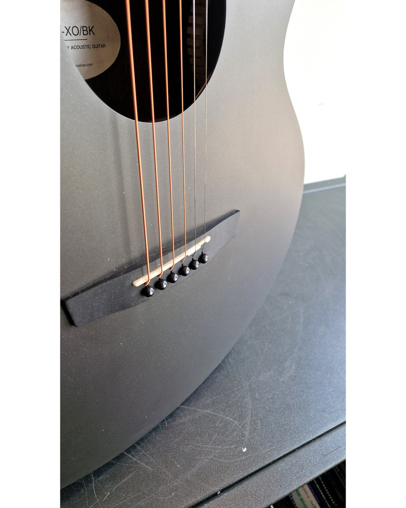 Enya EA-XO-BLK Black Acoustic Guitar - Premium Sound Quality - Excellent w/ Soft Case - Refurbished - Image 11