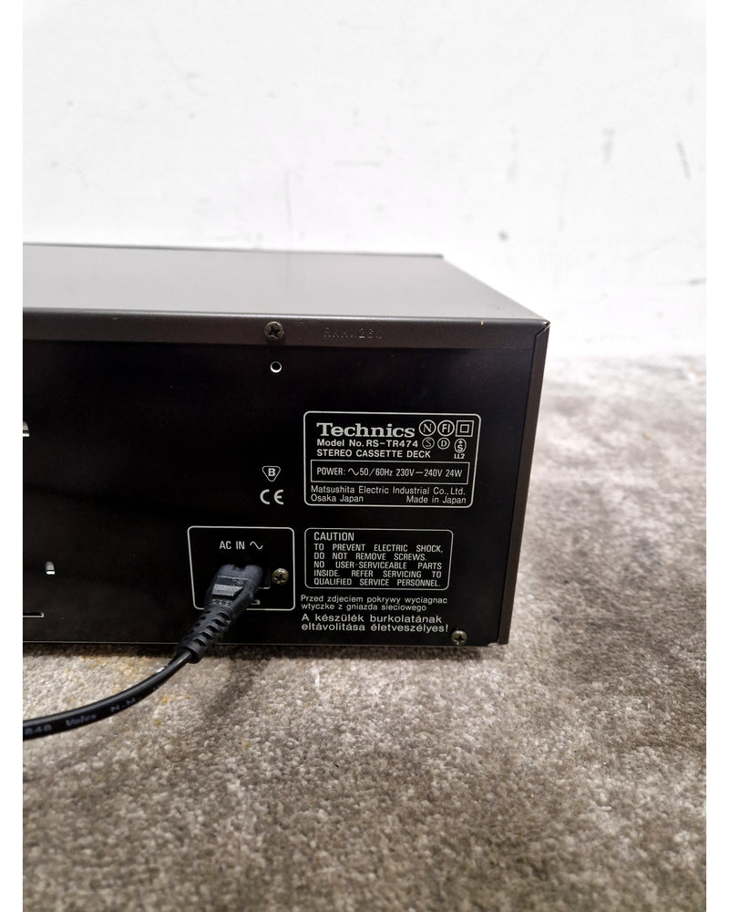 Technics RS-TR474 - Stereo Cassette Deck - Black - Excellent - Image 3