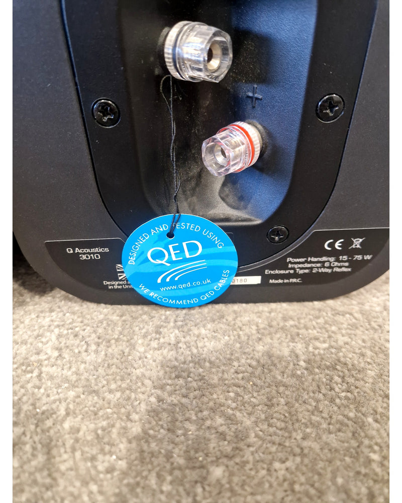 Q Acoustics 3010 HI-FI Speaker Pair - Black HI-FI Speakers - Compact Design - Excellent w/ & tags - Image 3