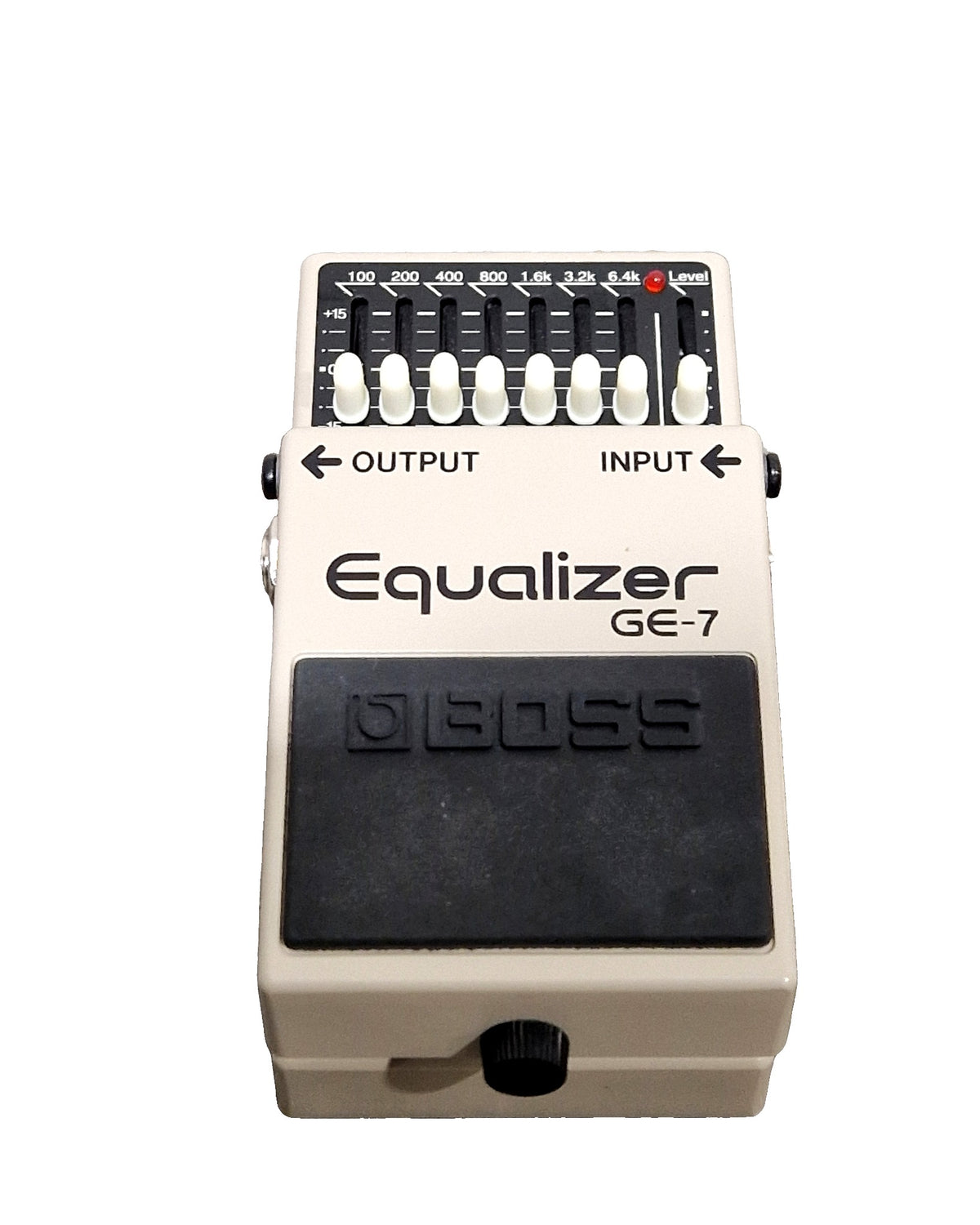 Boss GE-7 - Graphic Equalizer Pedal - White/Silver - Excellent w/ Original Box & Manuals