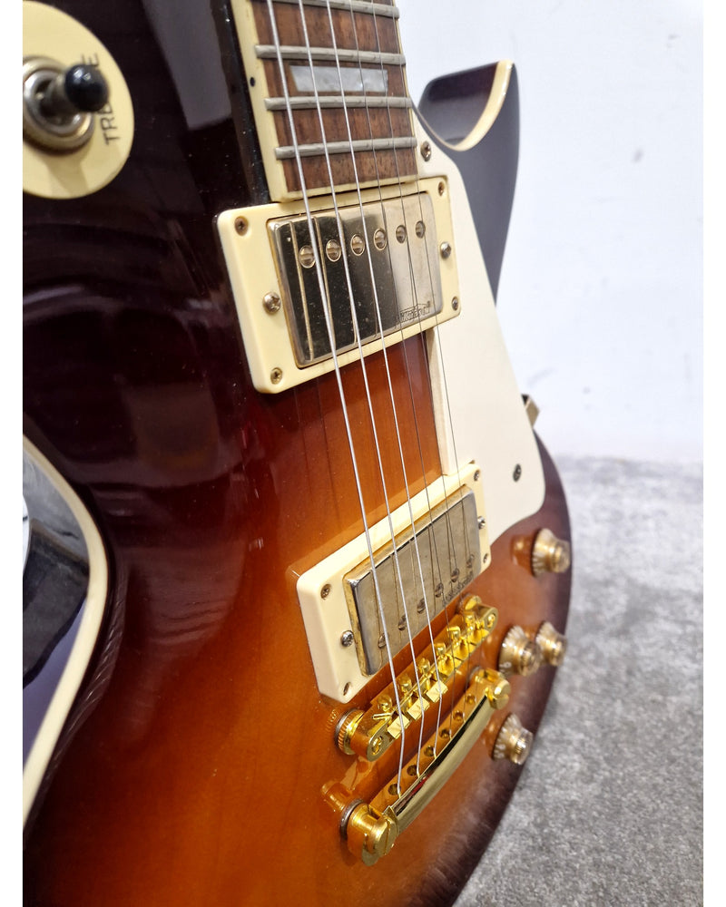 Vintage Reissued V100TSB Tobacco Sunburst Electric Guitar - Classic Design - Good - Image 11