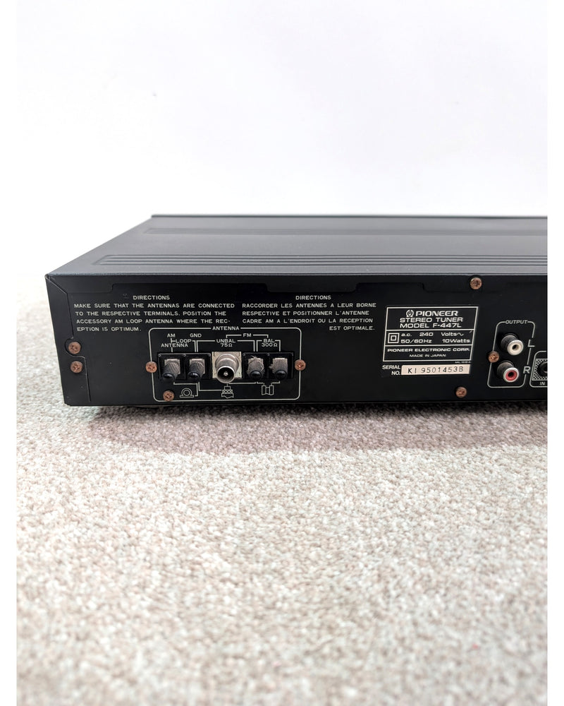 Pioneer F-447 - Hi-Fi Tuner - Black - Very Good w/ Manuals - image 6