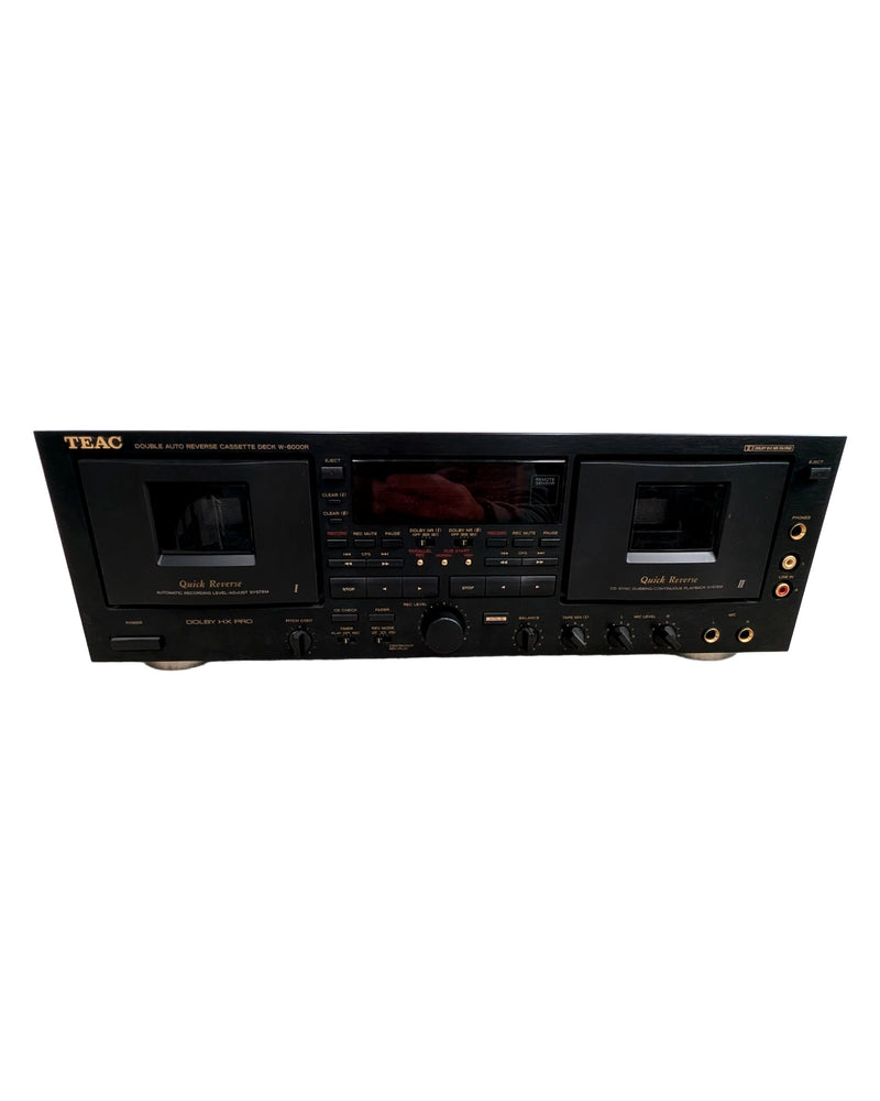 TEAC W-6000R - Cassette Deck - Black - Very Good w/ Remote Controller - image 1