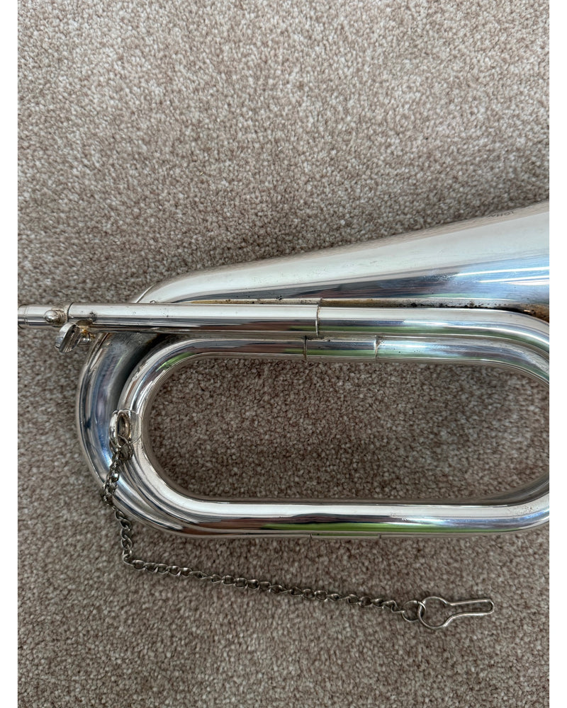 John Packer Bb Bugle - Brass Instruments - Silver - Fair w/ Hard Case - image 9