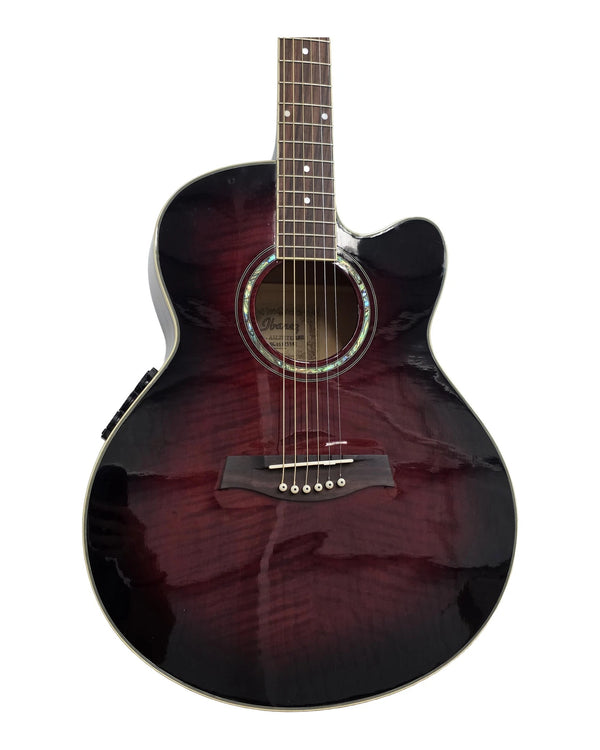 Ibanez AEL20E-TCS - Acoustic Guitar - Transparent Cherry Sunburst - Fair w/ Soft Case