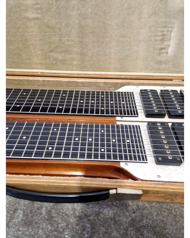 WY-SEA-KI Double Twin Neck Lap Steel Guitar 1960S - Dual Neck Design - Excellent w/ Hard Case - Image 14