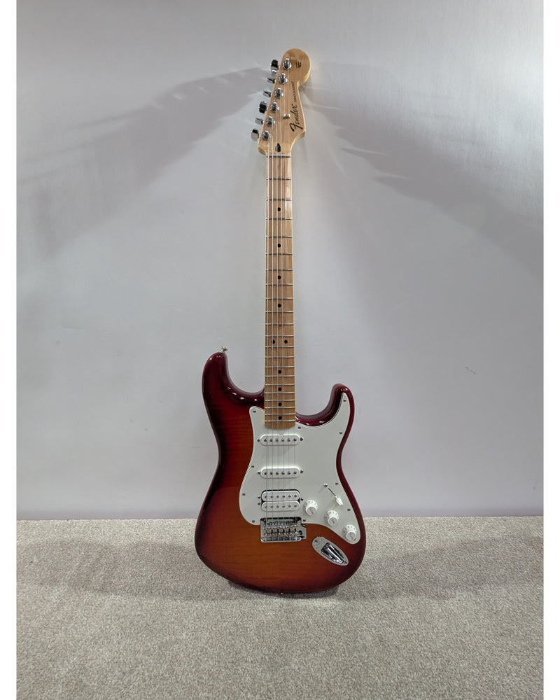 Fender Standard Stratocaster HSS Plus Top - Electric Guitar - Cherry Sunburst - Excellent w/ Hard Case - image 3