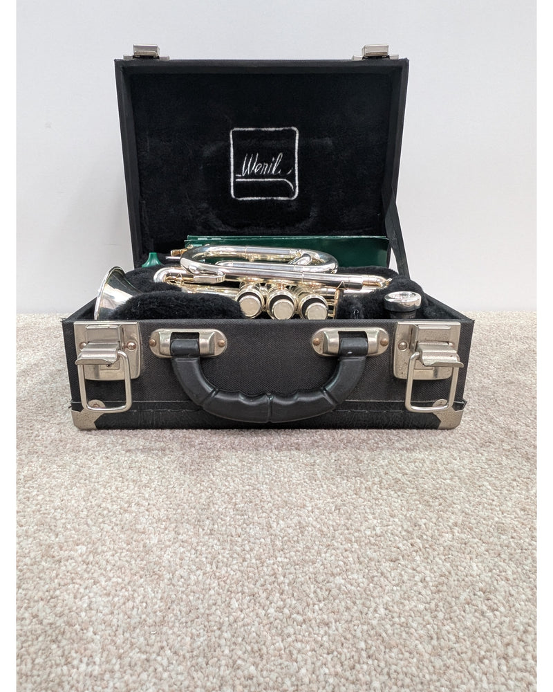 Weril Pocket Trumpet Bb - Trumpets & Cornets - Good w/ Manuals & Hard Case - image 2