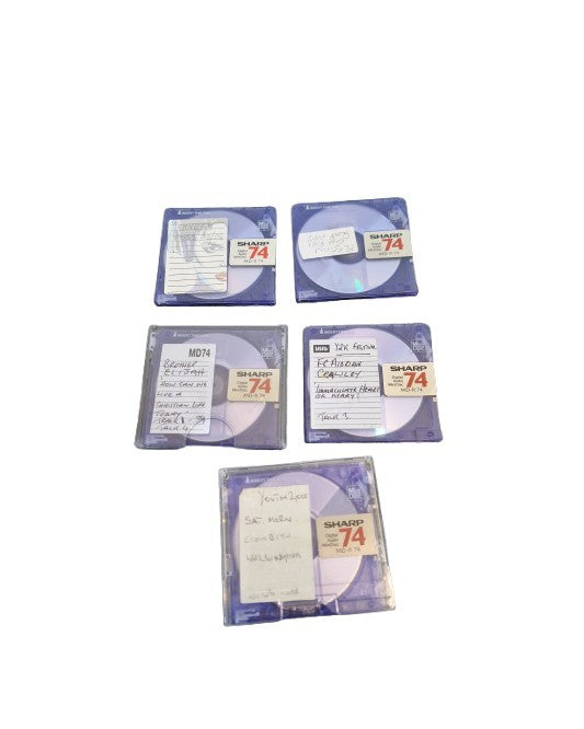 Sharp MD-R74 - Violet X 5 – MiniDisc - Good - Image 1