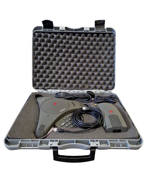Polyspan Soundstudio Conference Phone System – Very Good w/ Hard Case - Image 1