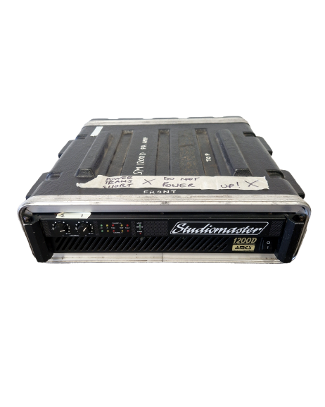 Studiomaster SM 1200D PA Amp - 2400W Power, Class D - Spares or Repair w/ Hard Case