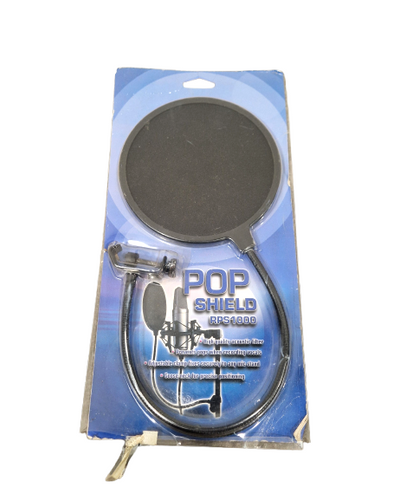 Hhb Pop Shield RPS1000 Pop Filter - Dual-Layer Mesh, Adjustable Gooseneck - Mint w/ Original Box